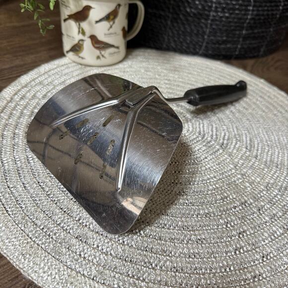 Foley MPLS Spatula Flipper VTG Wide Slotted Curved Stainless Steel Turner MCM - Picture 5 of 12